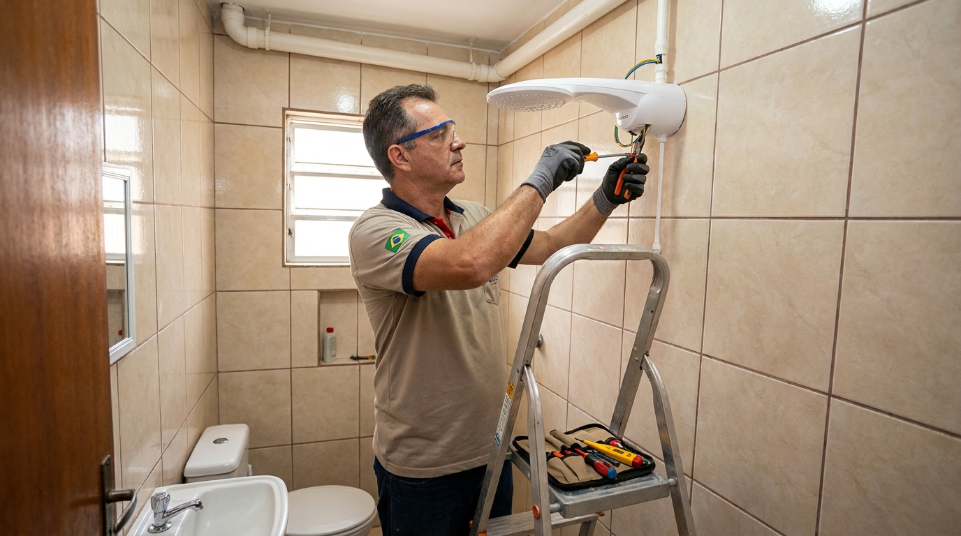 Instalação com pressurizador em Franca-SP